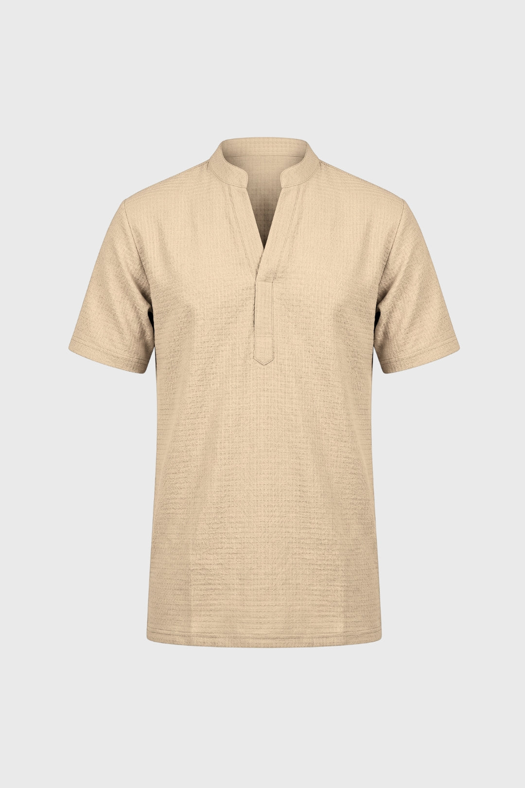 Henley Shirt Men - Stand Collar Relaxed Fit | Classic
