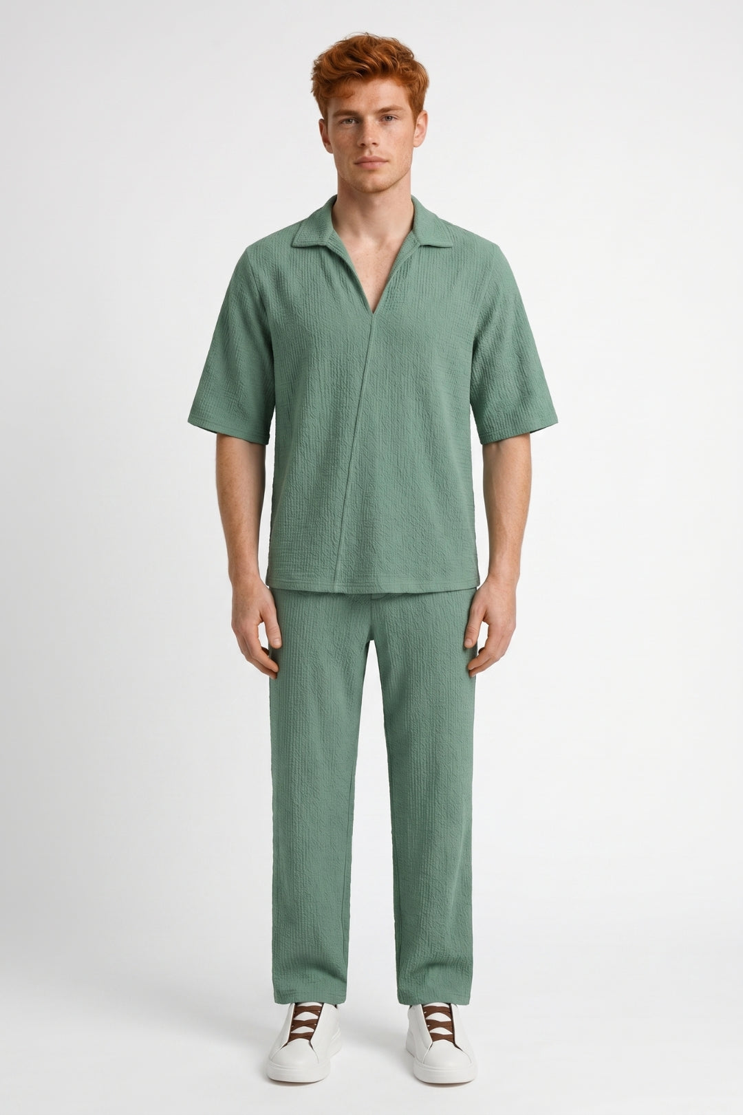 Co-ord Set Men - Short Sleeve Shirt & Trousers | Resort Style
