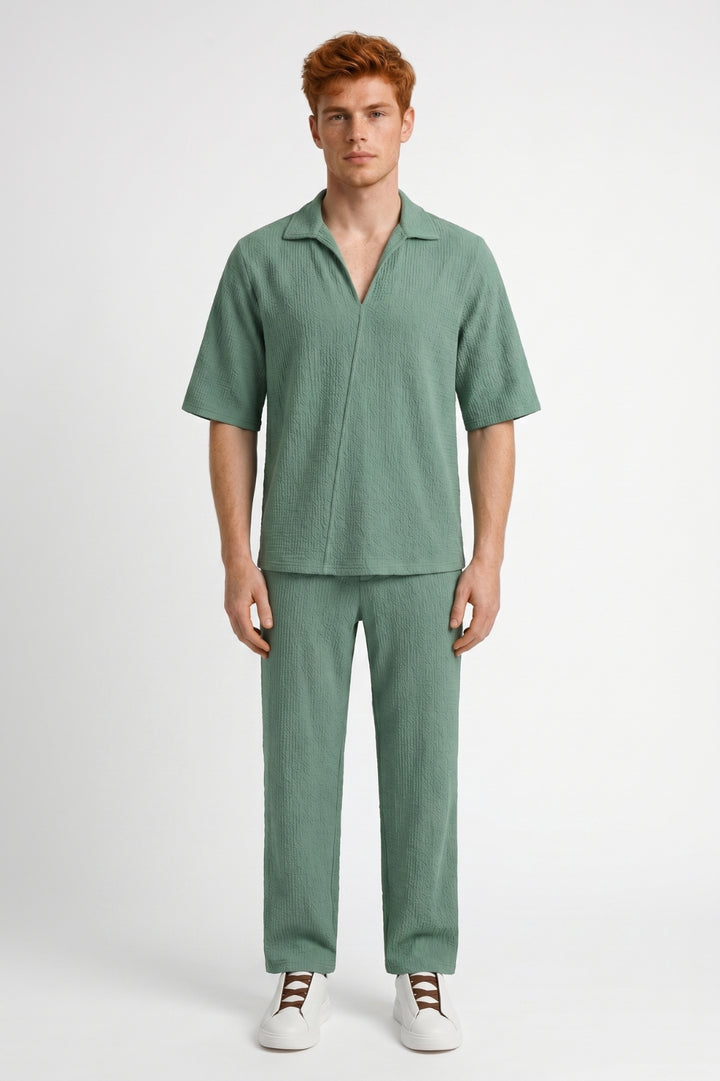 Co-ord Set Men - Short Sleeve Shirt & Trousers | Resort Style