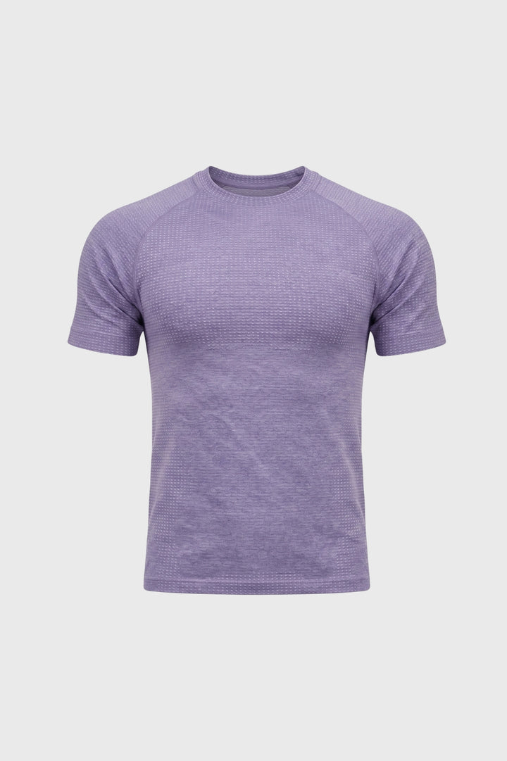 T-Shirt Men - Textured Crew Neck Short Sleeve | Casual