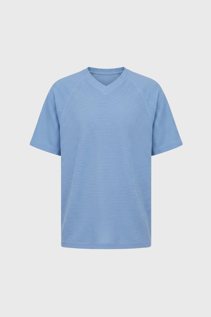 V-Neck T-Shirt Men - Lightweight Textured Casual | Everyday