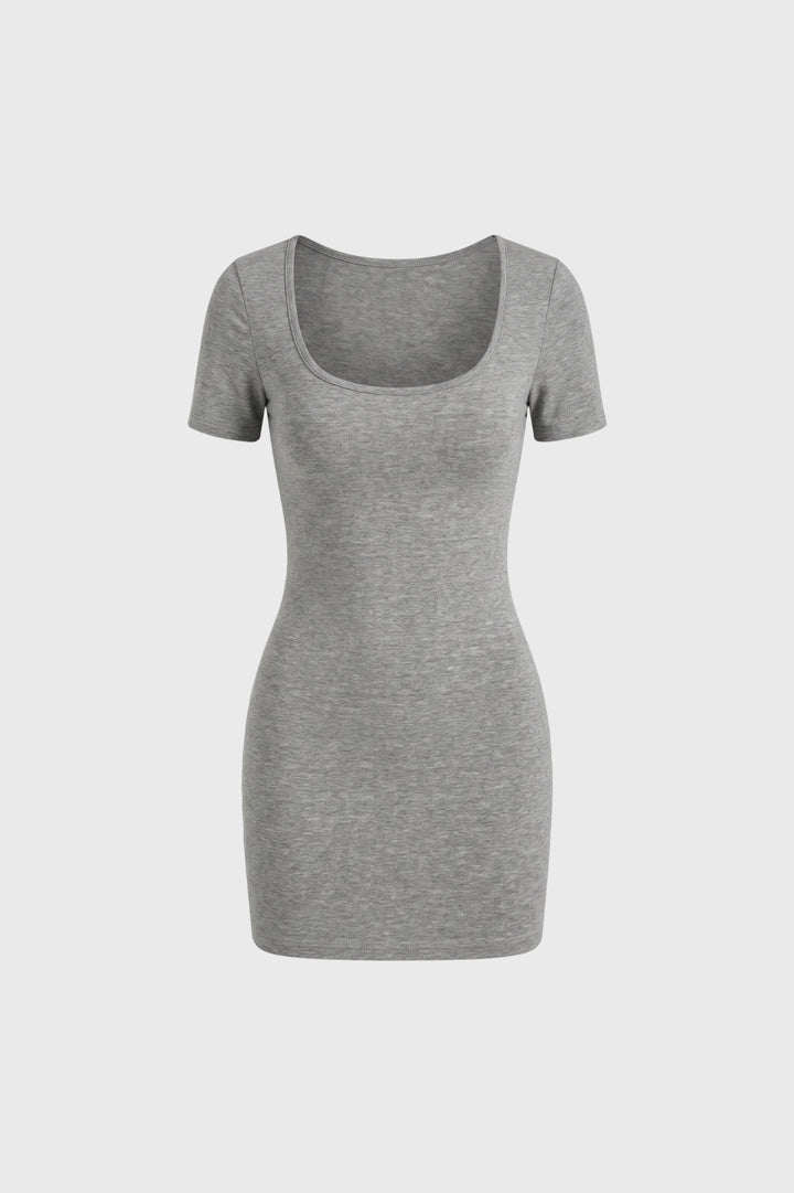 Mini Dress Women - Scoop Neck Short Sleeve | Casual