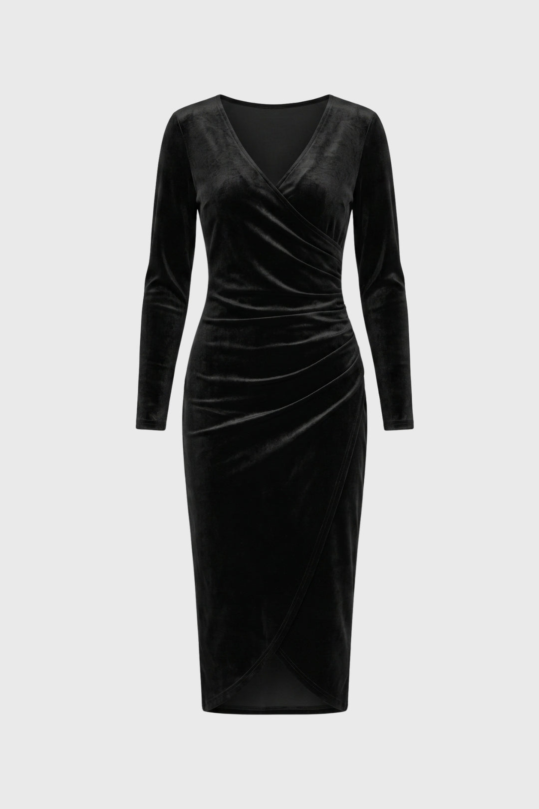 Midi Dress Women - Wrap Style with Long Sleeves | Elegant