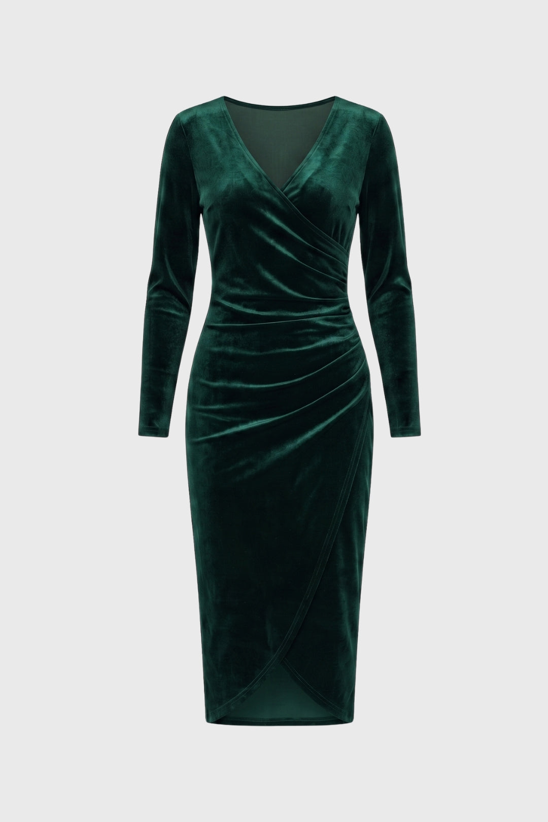 Midi Dress Women - Wrap Style with Long Sleeves | Elegant