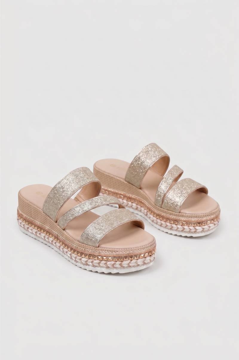 Sandals Women - Glitter Double Strap Espadrille | Chic