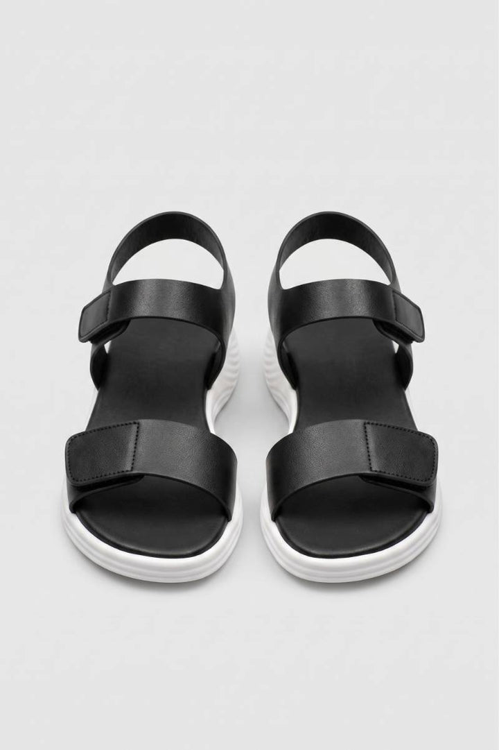Sandals Women - Velcro Strap Chunky Sole | Casual — Black