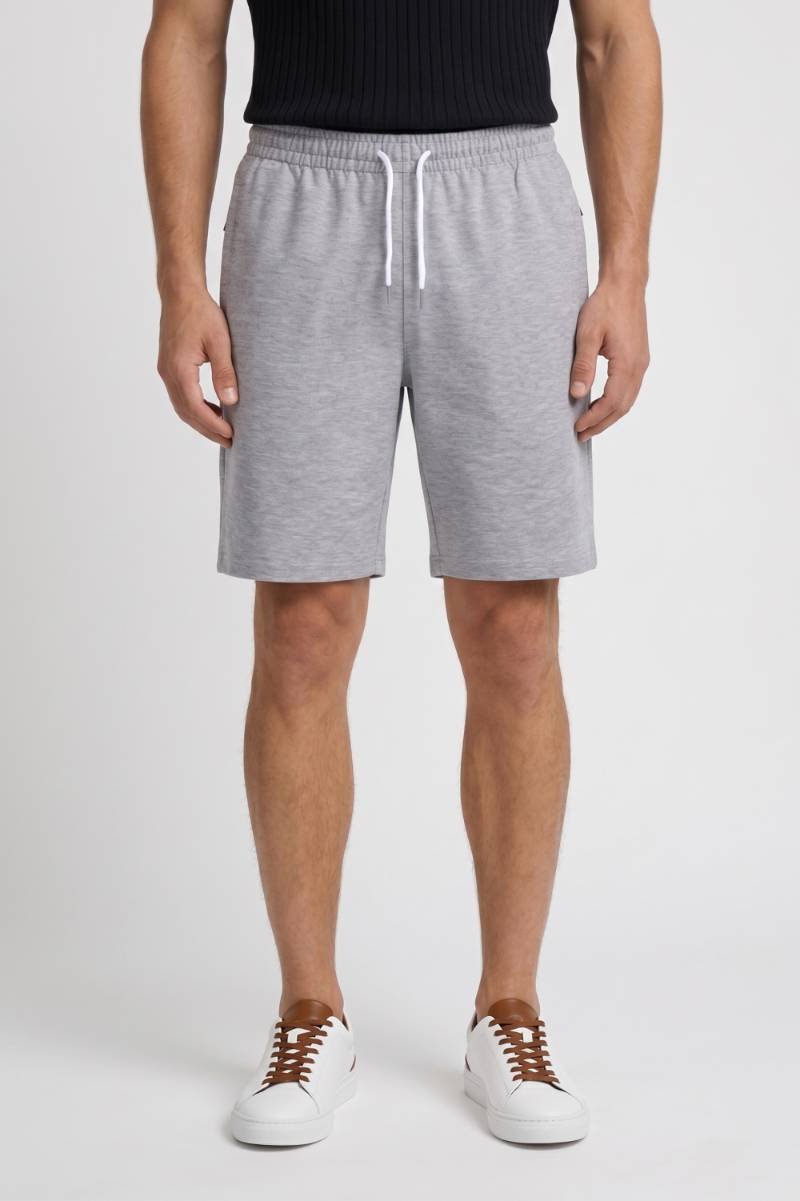 Short Trousers Men - Elasticated Waist Drawstring | Casual — Light Grey