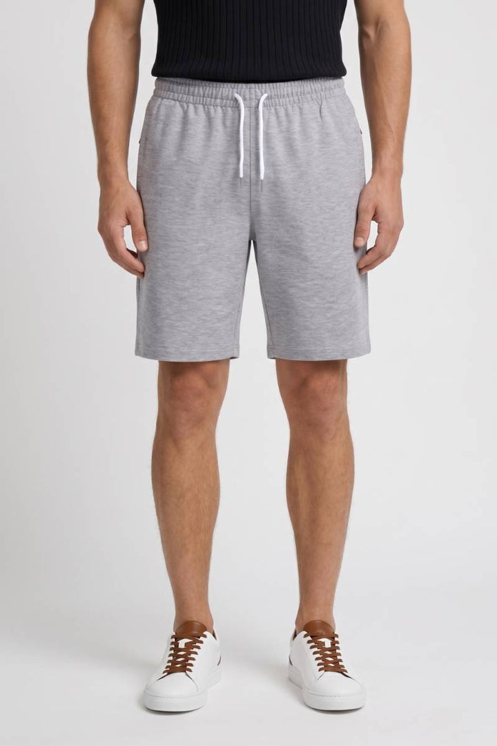 Short Trousers Men - Elasticated Waist Drawstring | Casual — Light Grey
