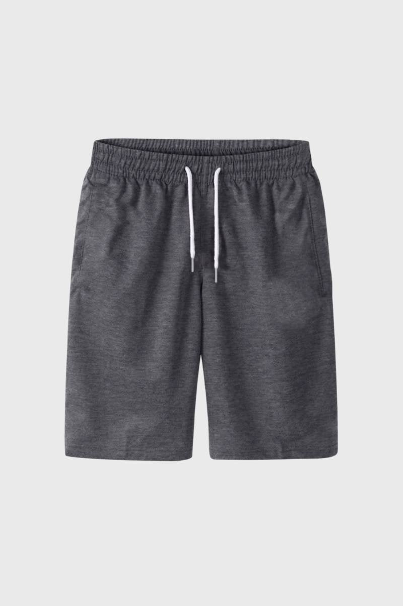 Short Trousers Men - Elasticated Waist Drawstring | Casual — Charcoal