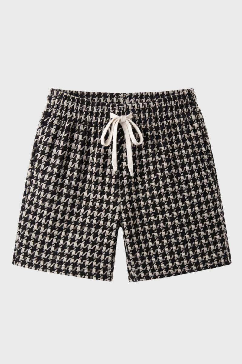 Shorts Men - Drawstring Houndstooth Pattern | Casual — Houndstooth
