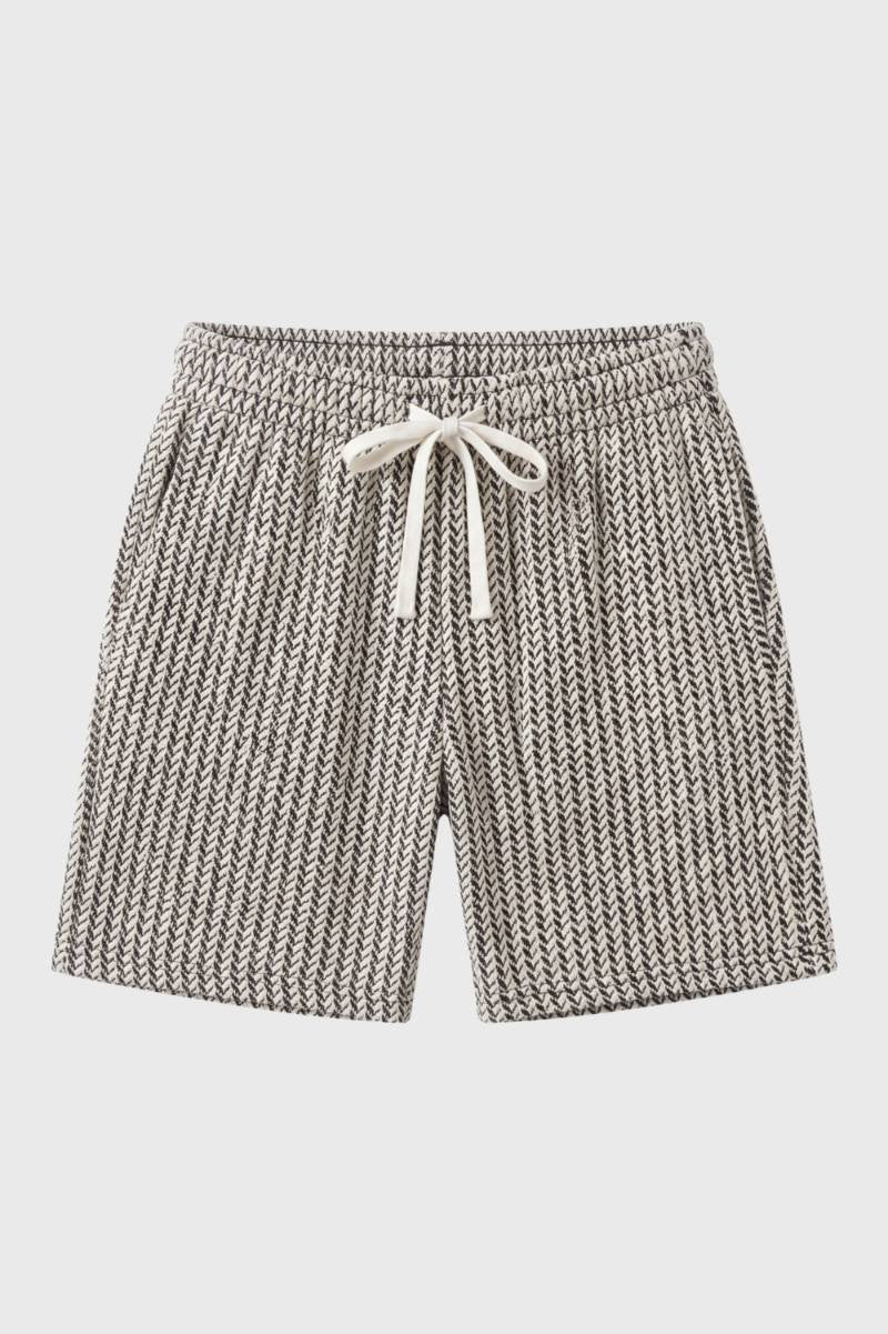 Shorts Men - Drawstring Houndstooth Pattern | Casual — Geometric