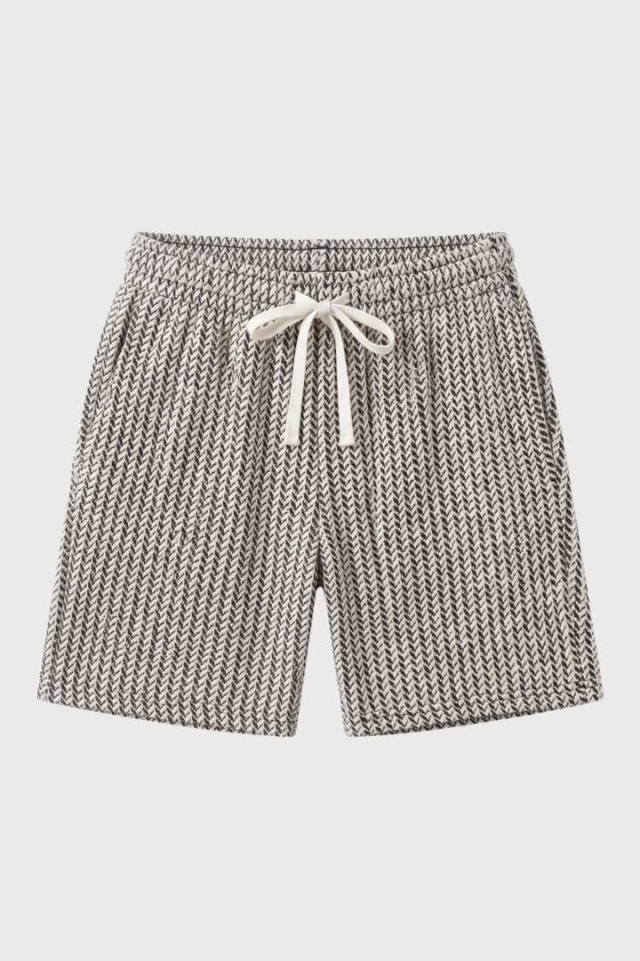 Shorts Men - Drawstring Houndstooth Pattern | Casual — Geometric