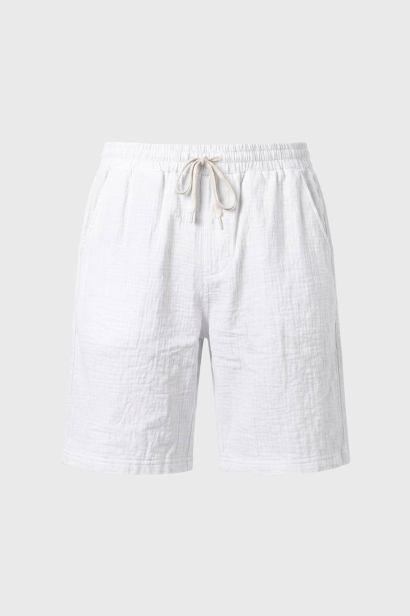 Shorts Men - Elastic Waistband Drawstring | Casual Summer — White
