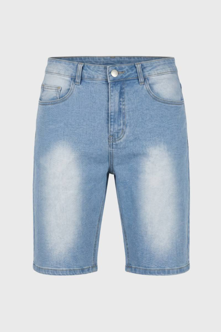 Shorts Men - Light Blue Washed Faded | Casual Summer Style — Light Blue