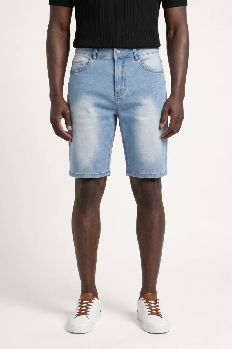 Shorts Men - Light Blue Washed Faded | Casual Summer Style — Light Blue