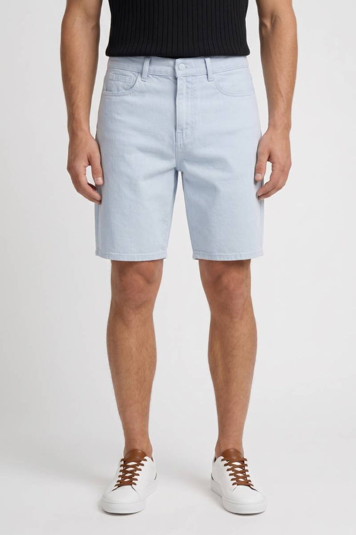 Shorts Men - Light Wash Classic Fit with Pockets | Casual — Light Blue