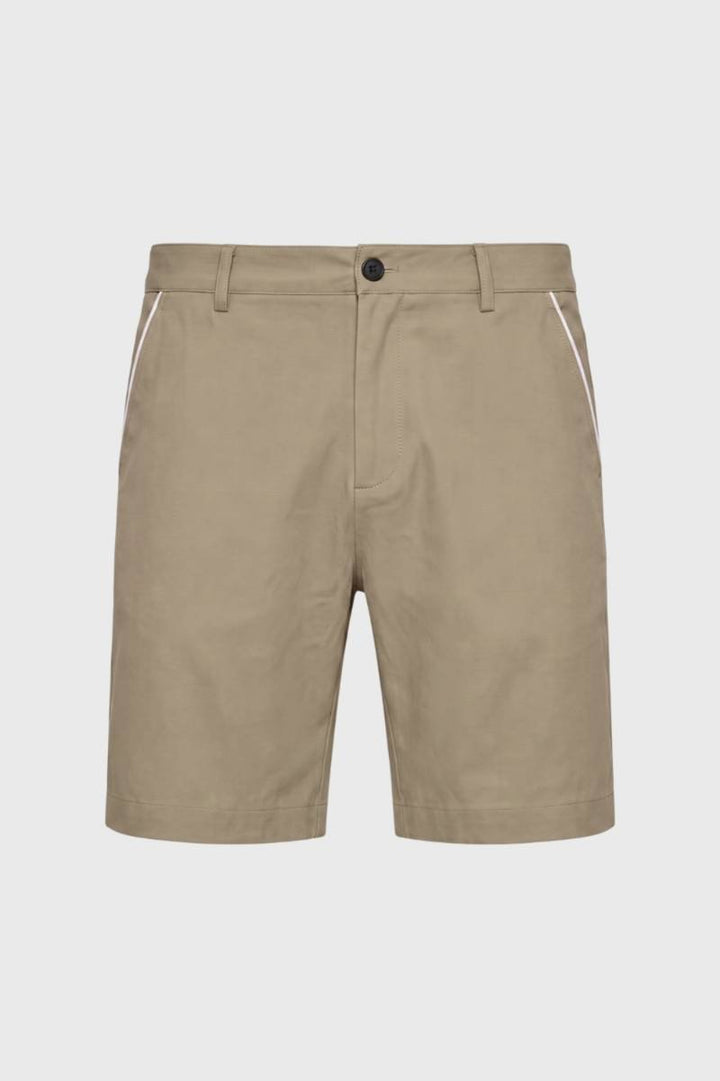 Shorts Men - Smart Casual White Trim Detail | Classic — Beige