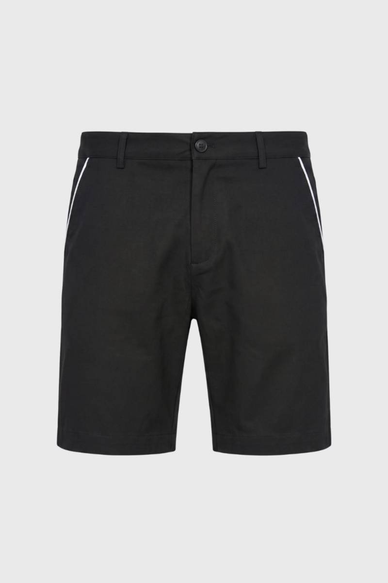 Shorts Men - Smart Casual White Trim Detail | Classic — Black