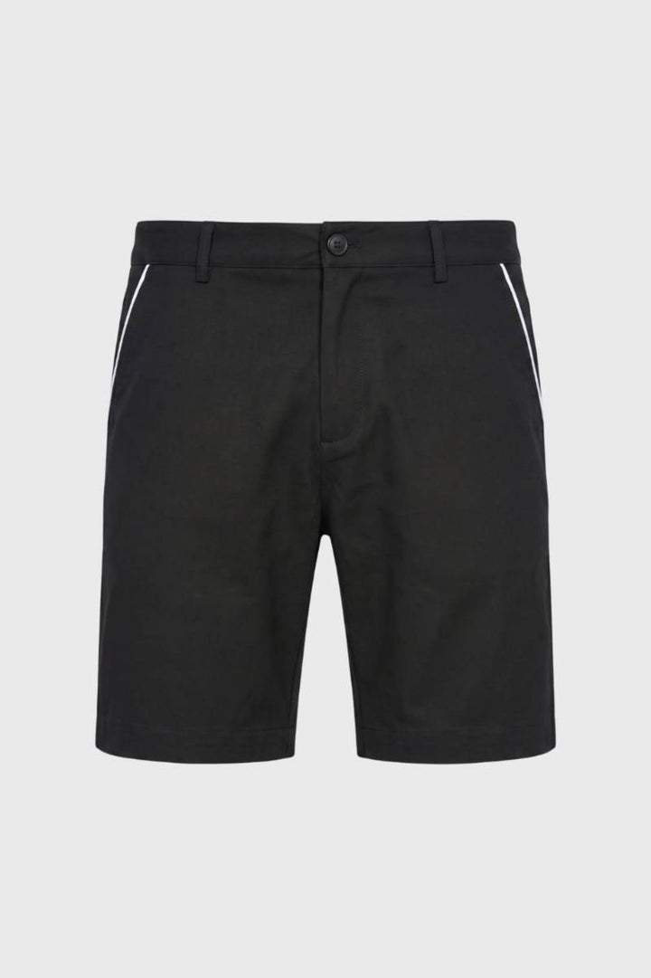 Shorts Men - Smart Casual White Trim Detail | Classic — Black