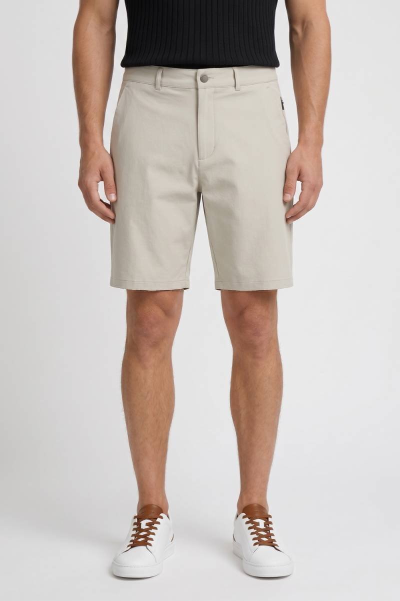 Shorts Men - Tailored Fit Button Closure | Smart Casual — Beige