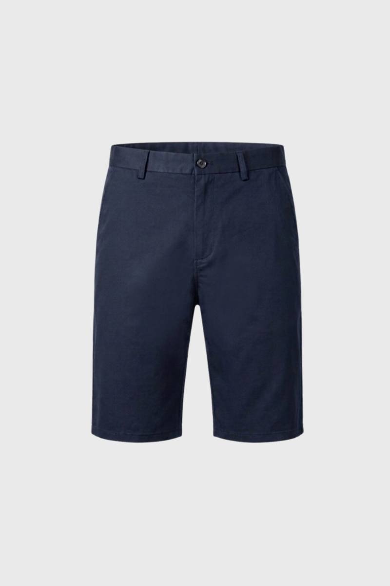 Shorts Men - Tailored Flat Front Button Closure | Smart — Navy