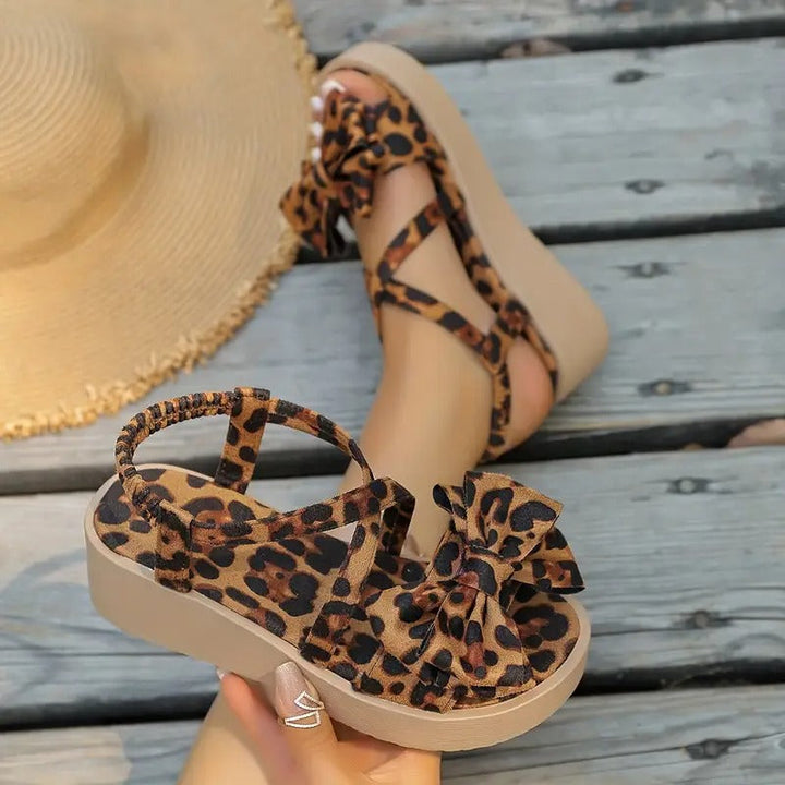 Sandals Women - Flatform Bow Detail Elasticated Strap | Summer