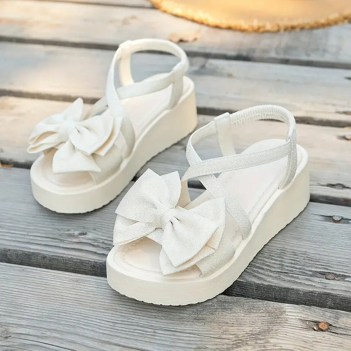 Sandals Women - Flatform Bow Detail Elasticated Strap | Summer