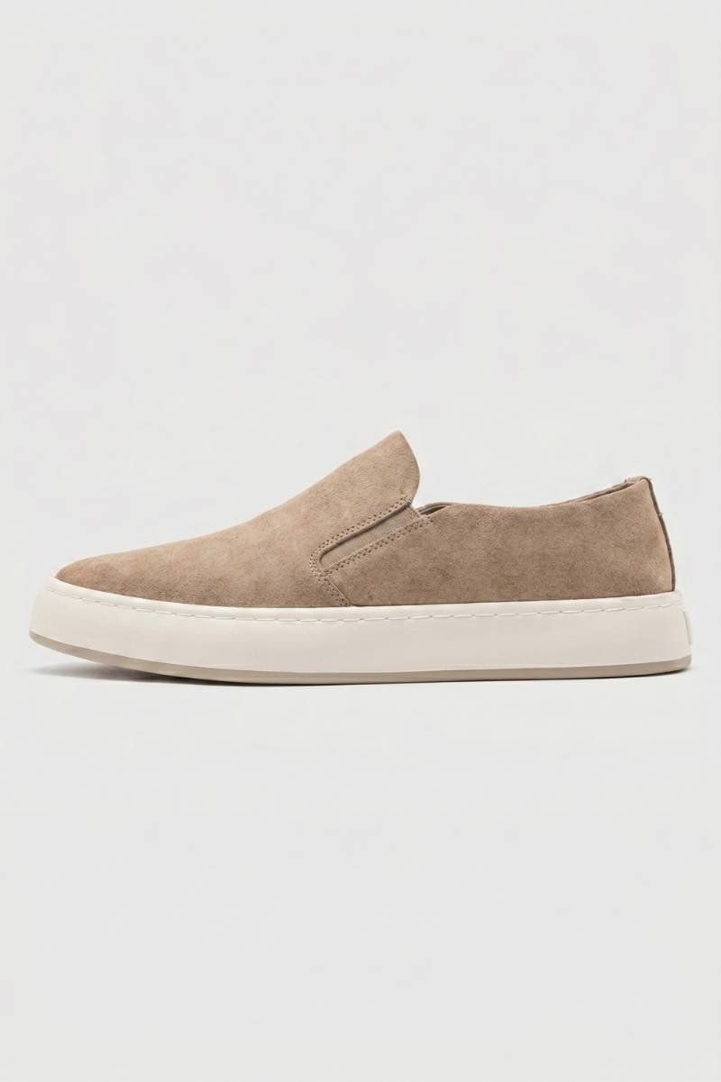 Slip-On Shoes Men - Minimalist Flat Canvas Trainer | Casual — Taupe