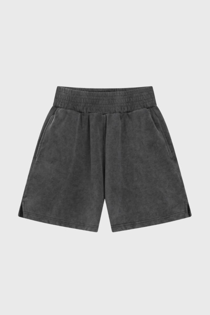 Sports Shorts Men - Elastic Waist Side Pockets | Casual — Charcoal