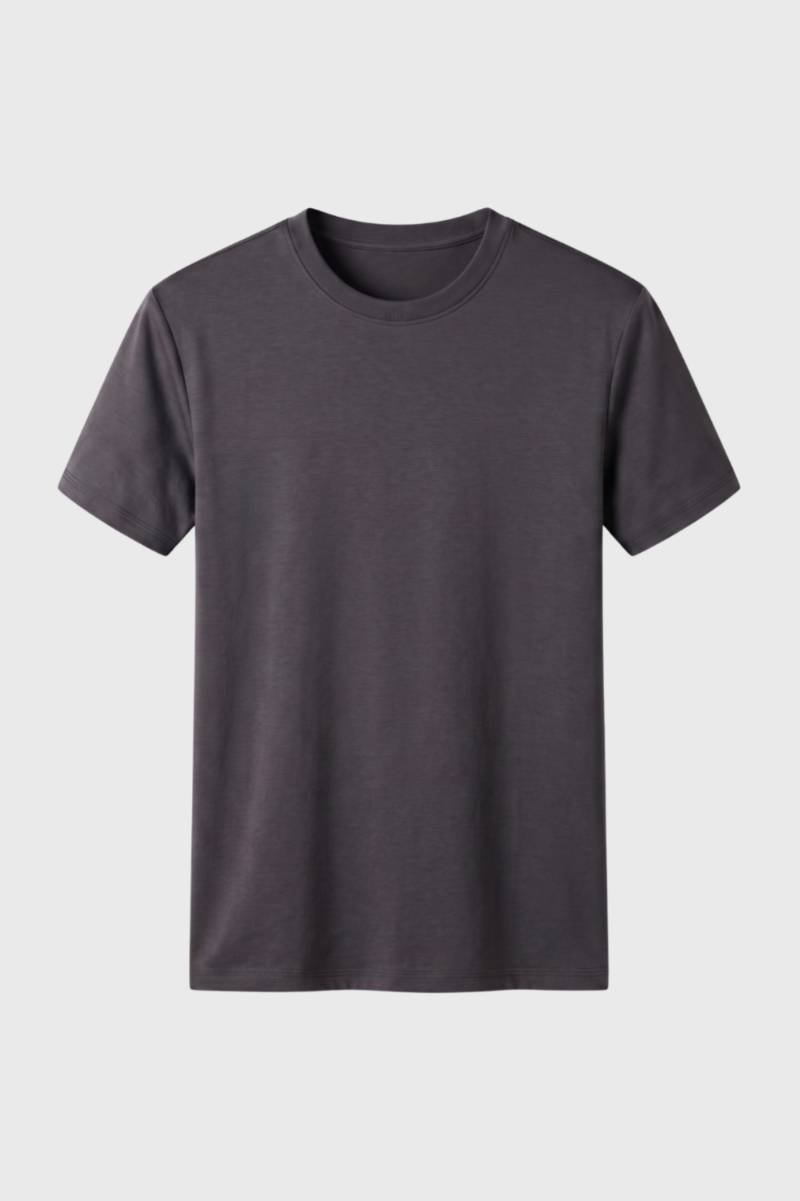 T-Shirt Men - Classic Crew Neck Short Sleeve | Casual — Charcoal