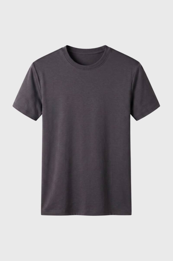 T-Shirt Men - Classic Crew Neck Short Sleeve | Casual — Charcoal