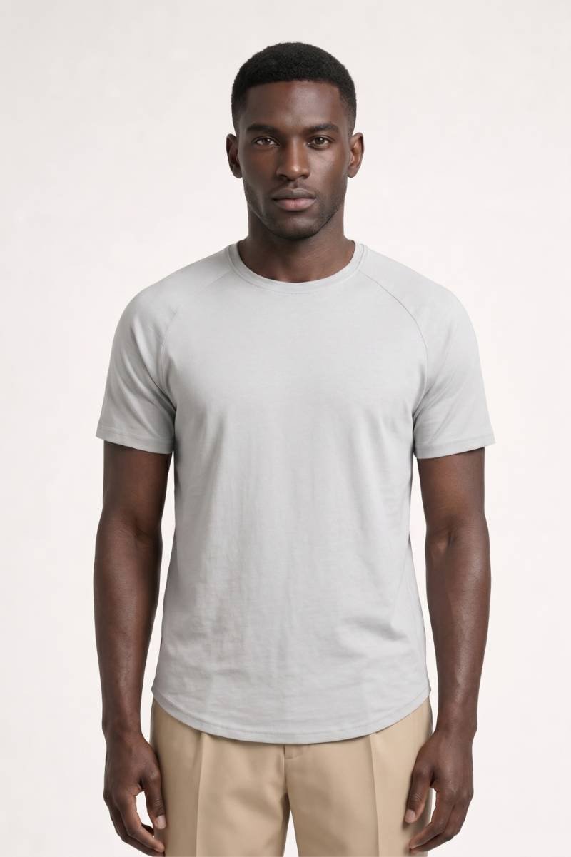 T-Shirt Men - Classic Round Neck Short Sleeve | Casual — Light Grey