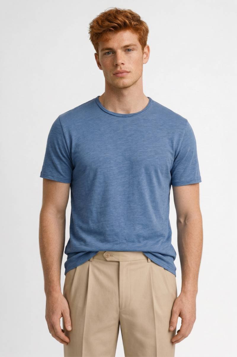 T-Shirt Men - Soft Crew Neck | Classic Casual Everyday Wear - Light Blue