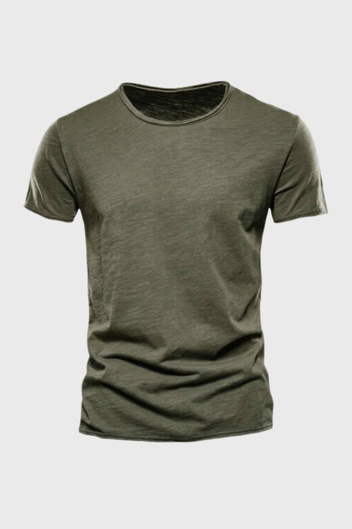 T-Shirt Men - Soft Crew Neck | Classic Casual Everyday Wear - Olive