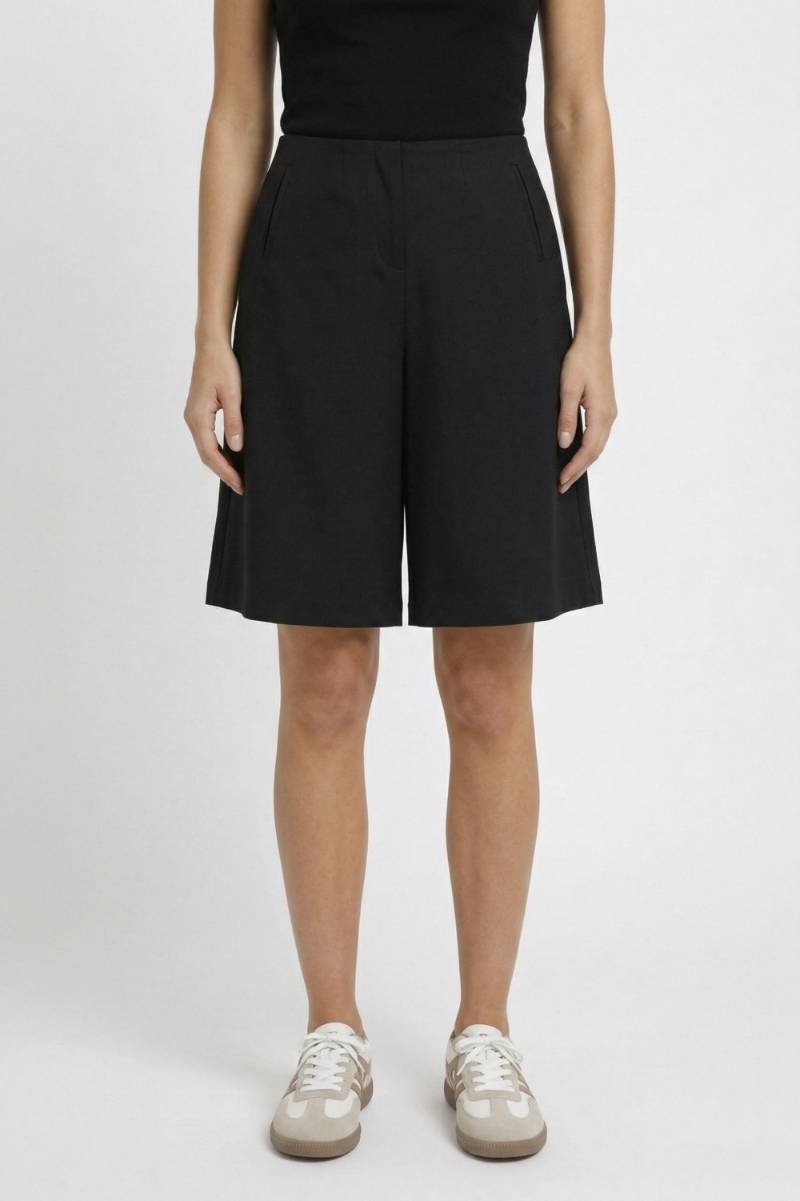 Tailored Shorts Women - High Waisted Wide Leg | Sophisticated — Black