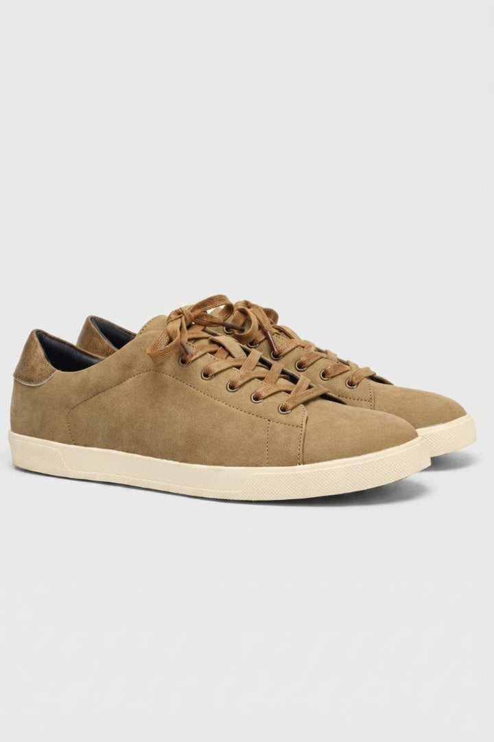 Trainers Men - Low Top Up with Contrast Sole | Smart Casual — Taupe