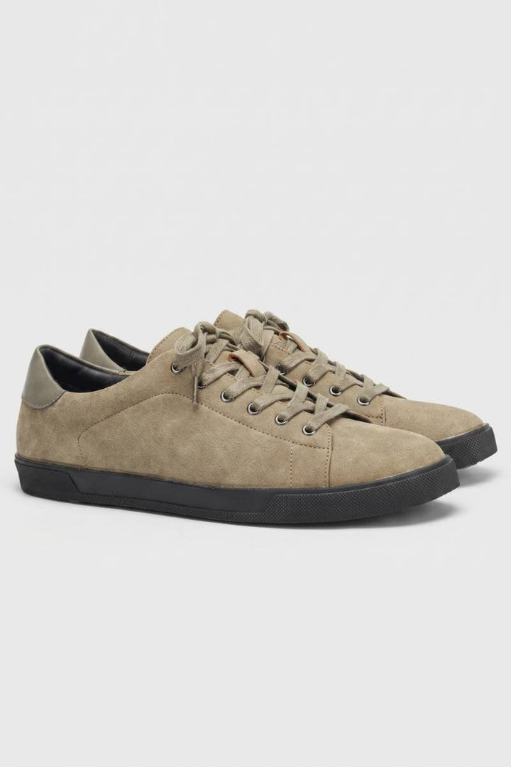 Trainers Men - Low Top Up with Contrast Sole | Smart Casual — Light Brown