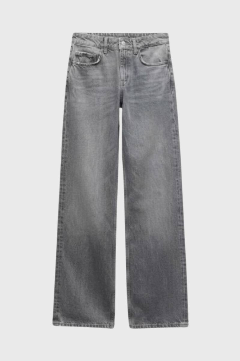 Wide Leg Jeans Women - High Waist Straight Fit | Casual — Grey