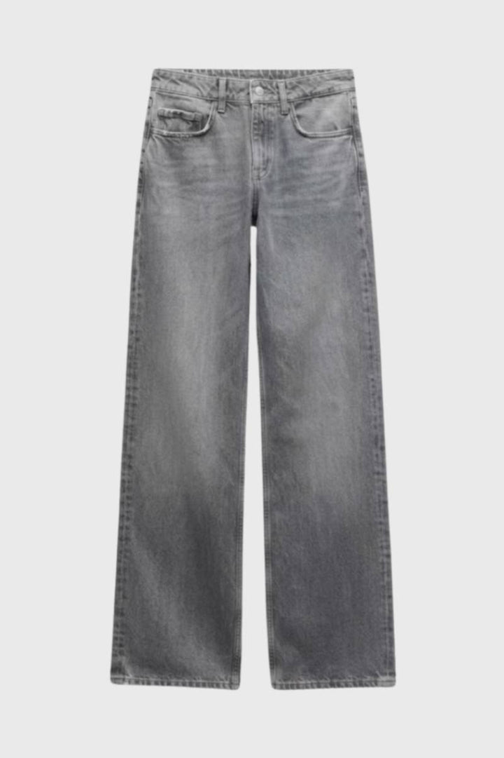 Wide Leg Jeans Women - High Waist Straight Fit | Casual — Grey