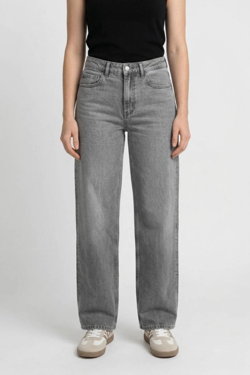 Wide Leg Jeans Women - High Waist Straight Fit | Casual — Grey