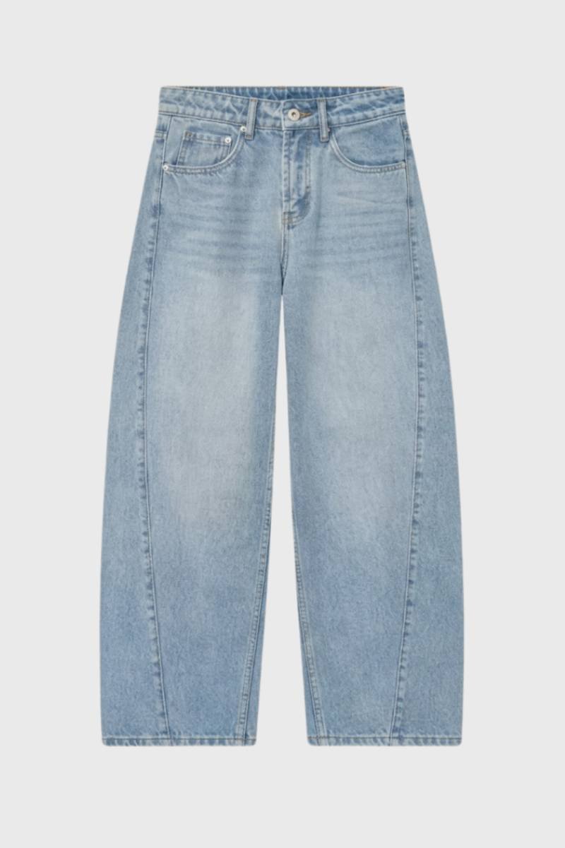 Wide Leg Jeans Women - High Waisted Relaxed | Vintage Wash — Light Blue