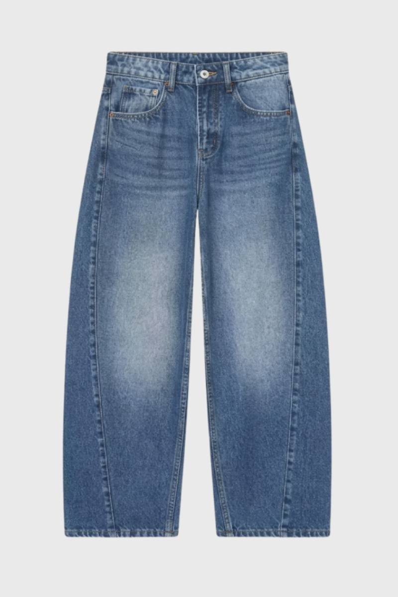 Wide Leg Jeans Women - High Waisted Relaxed | Vintage Wash — Blue