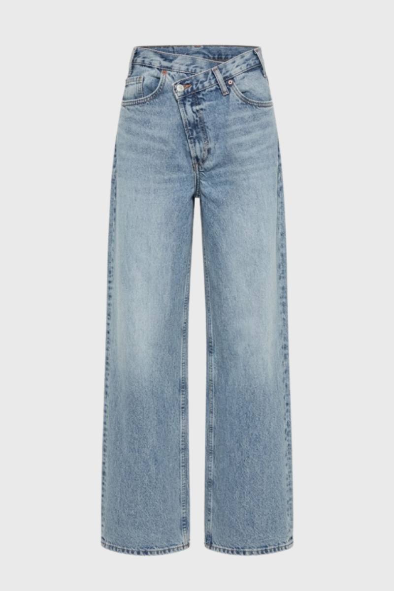 Wide Leg Jeans Women - High Waisted Vintage with Belt Loops | Relaxed — Light Blue