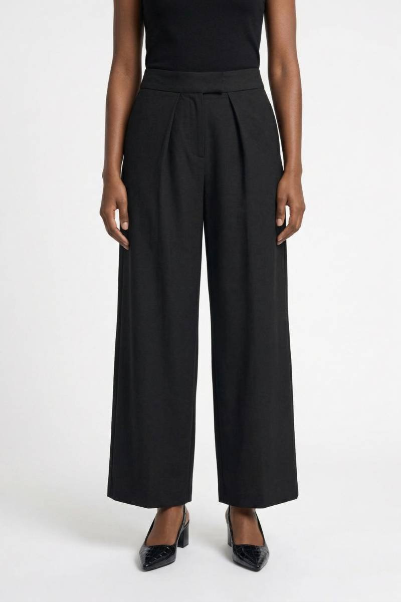 Wide Leg Trousers Women - Elegant High Waist | Sophisticated — Black